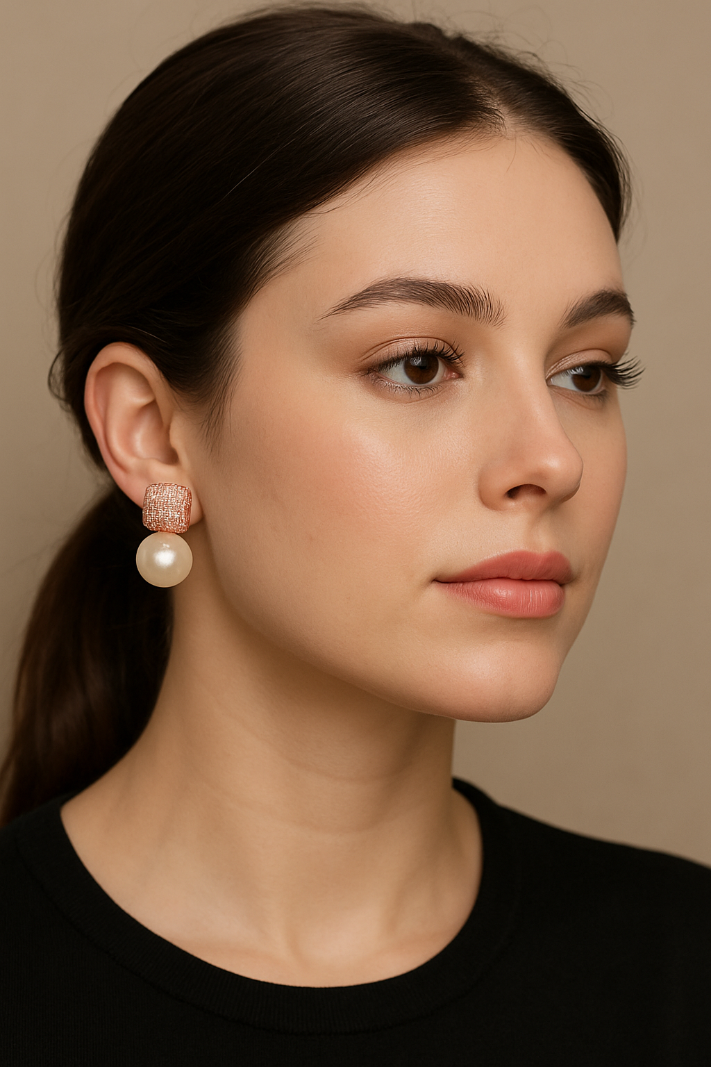 Sapphire Shine Rose Gold Earrings | Anti tarnish