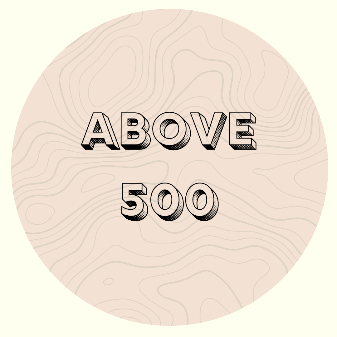 Above 500