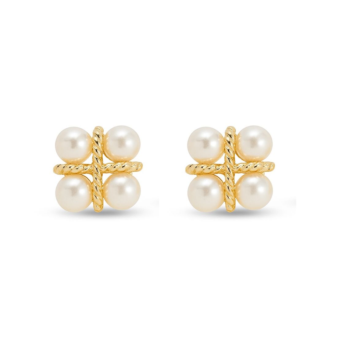 Radiant Square Pearl Earrings