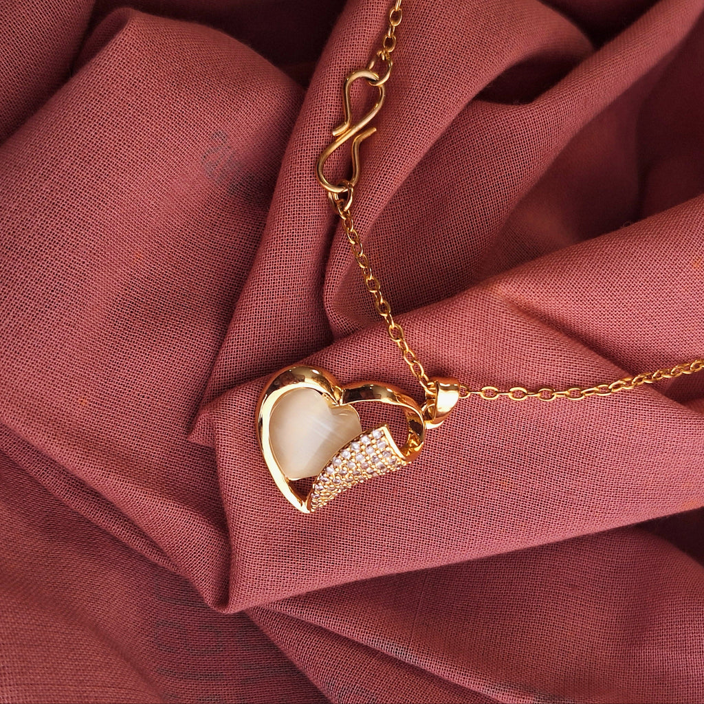 Summer Love Letter Heart Chain Pendant | Valentine Gift Metal Pendant Set