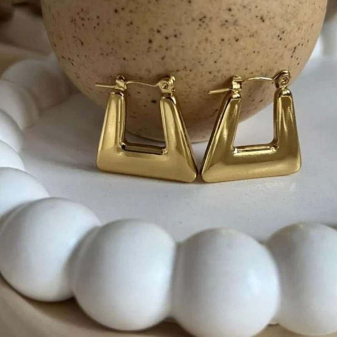 Luxe Radiance Gold Plated Earrings