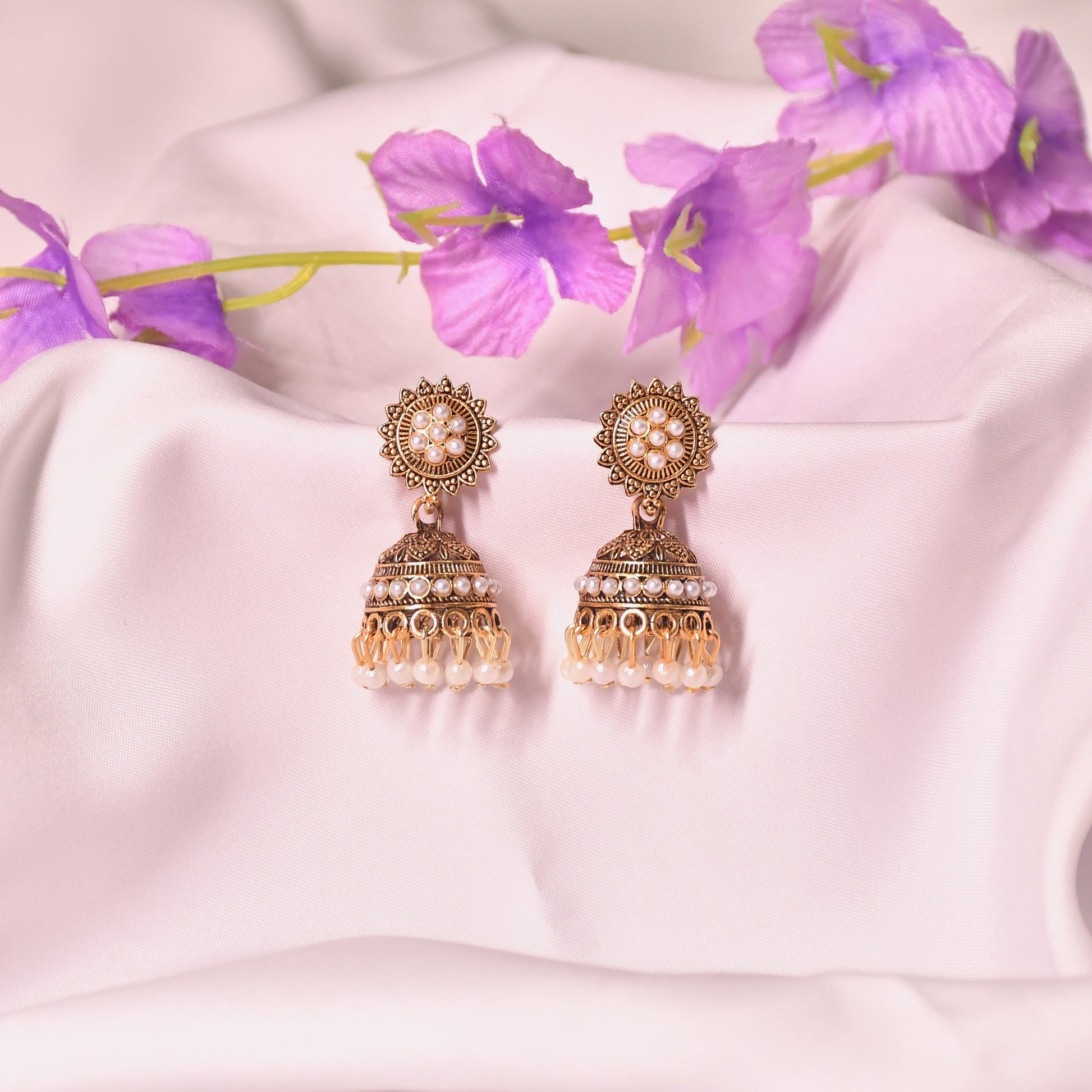 Rani Jhumki Golden Finish