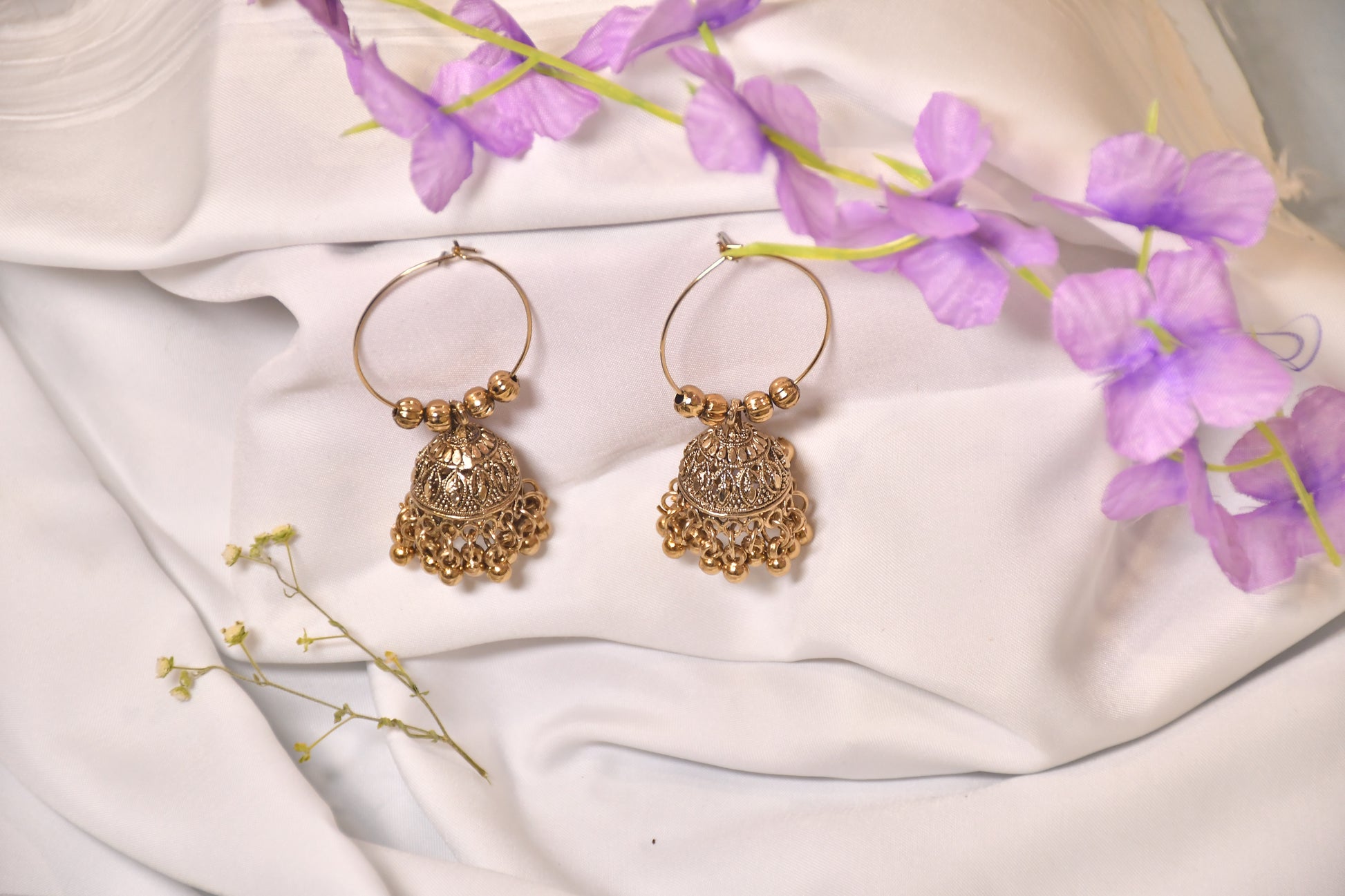 Saanjh Gold Plated Jhumki