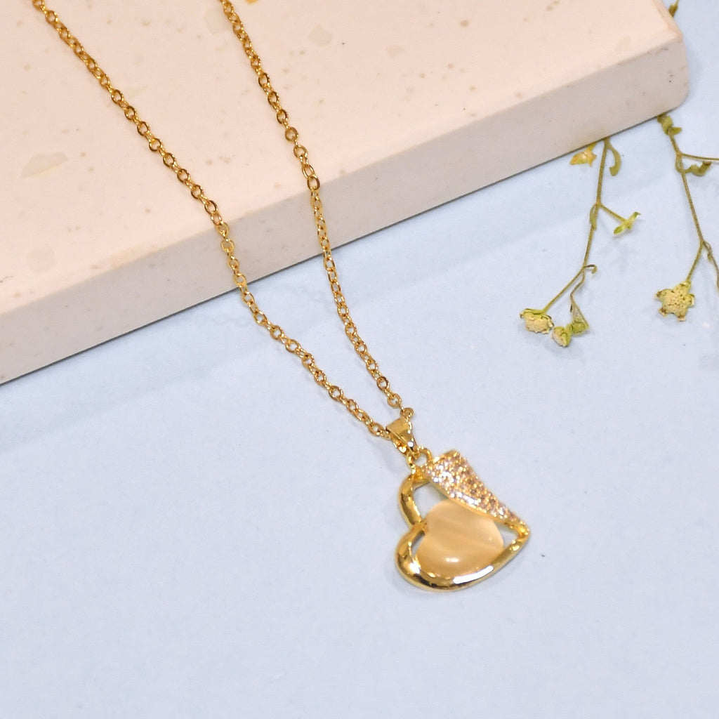 Summer Love Letter Heart Chain Pendant | Valentine Gift Metal Pendant Set