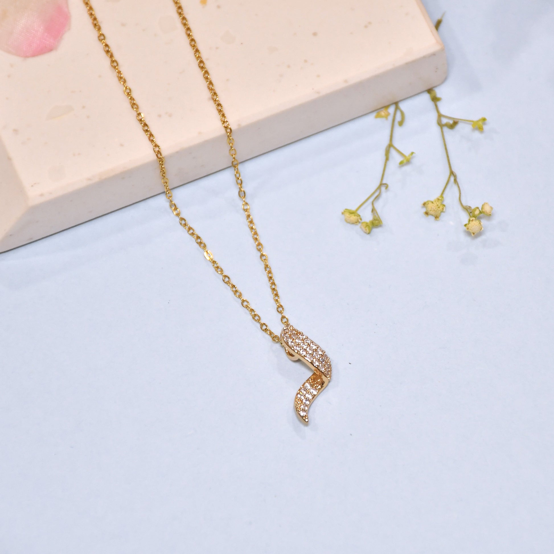 Wave of Sparkle Chain Pendant