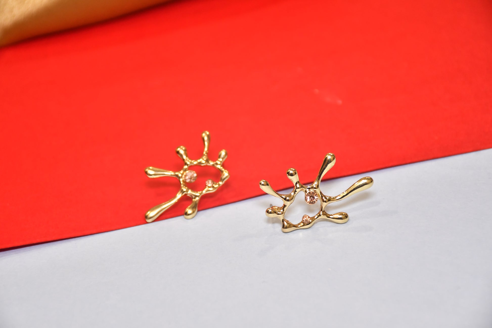 Dust Spark Gold Finish Earrings