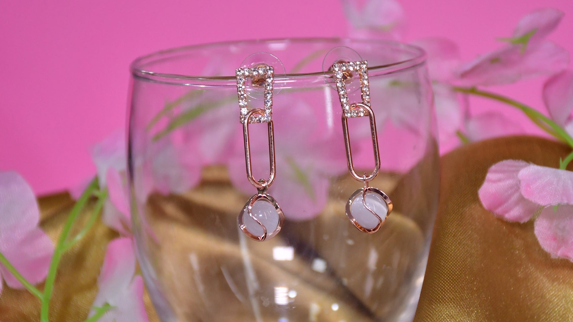 Bali Tails Earrings | Rose Golden Finish Earrings