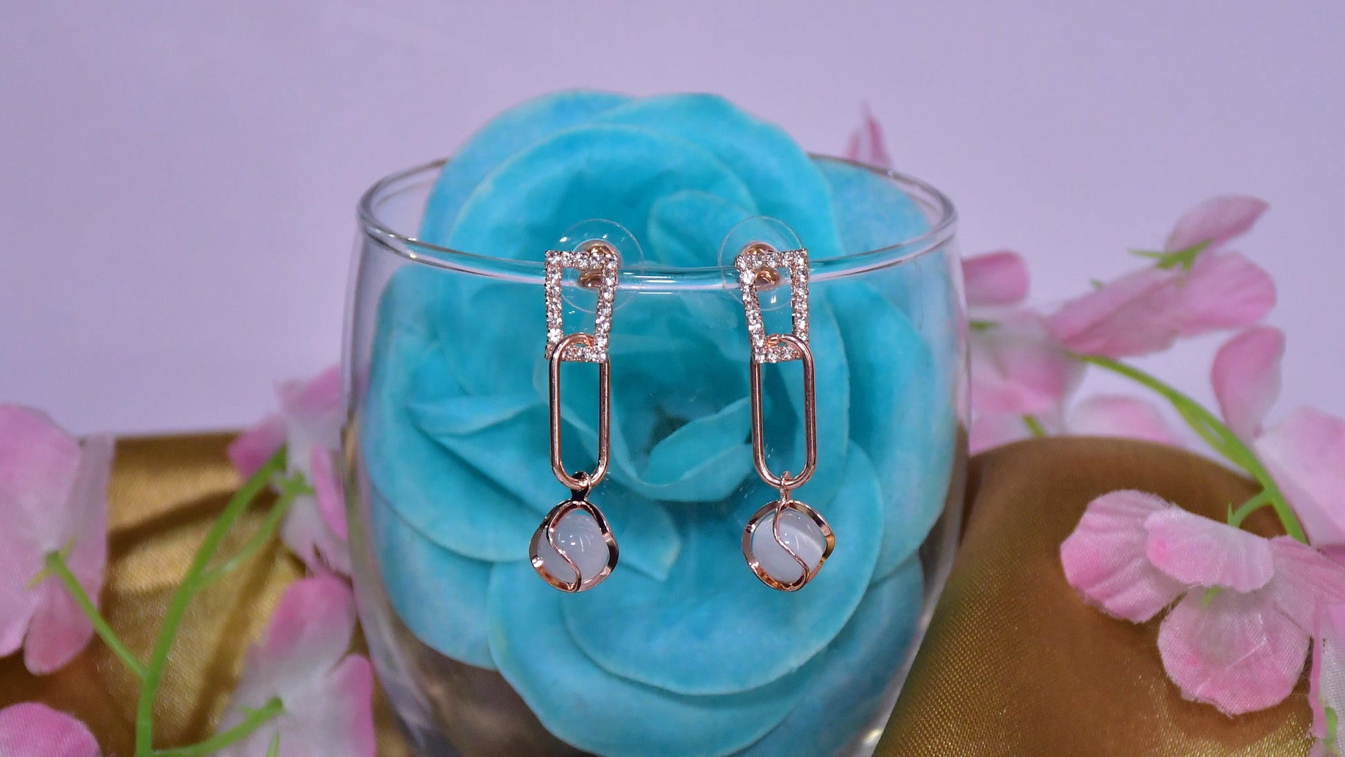 Bali Tails Earrings | Rose Golden Finish Earrings