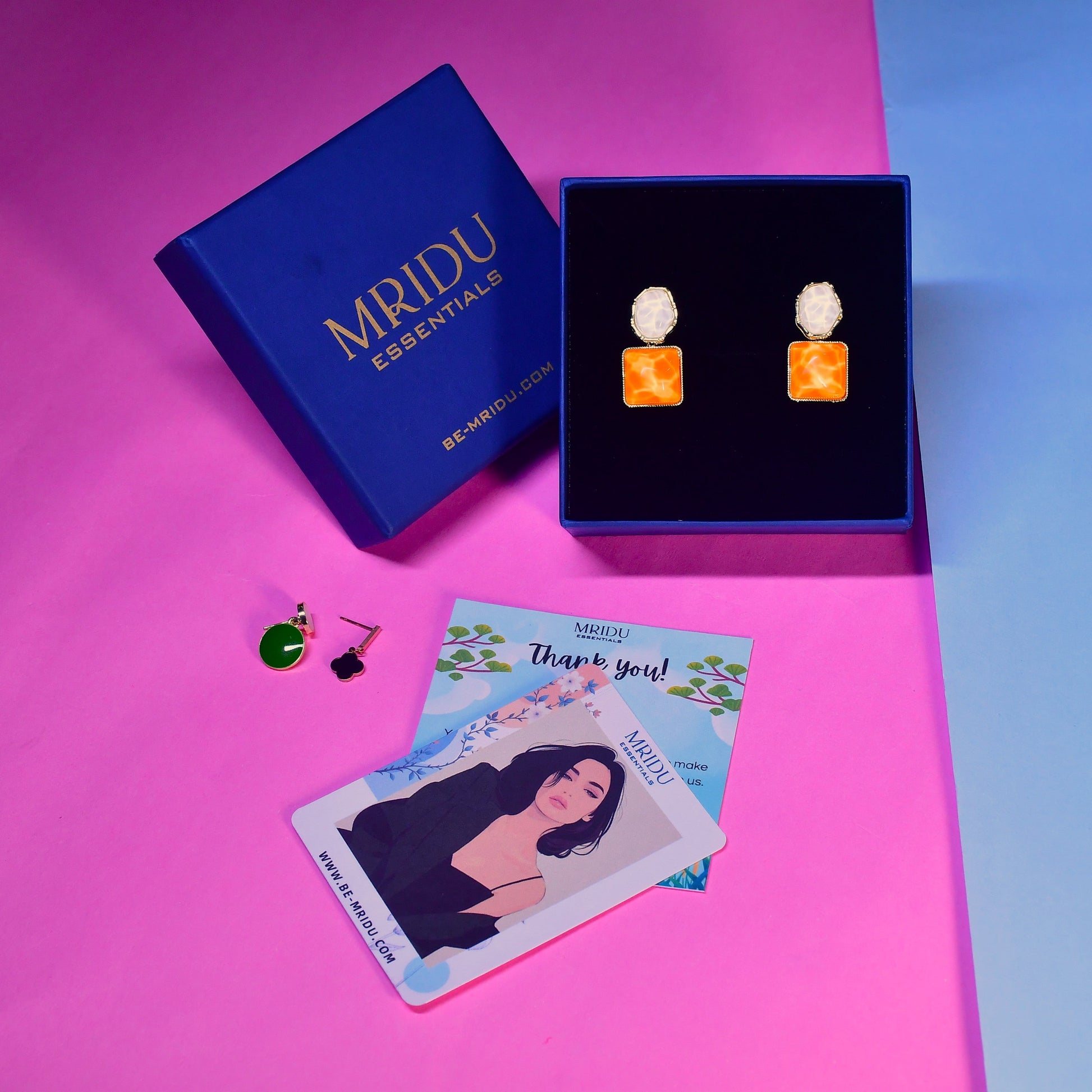 Earrings Square Oval Design Korean Earrings