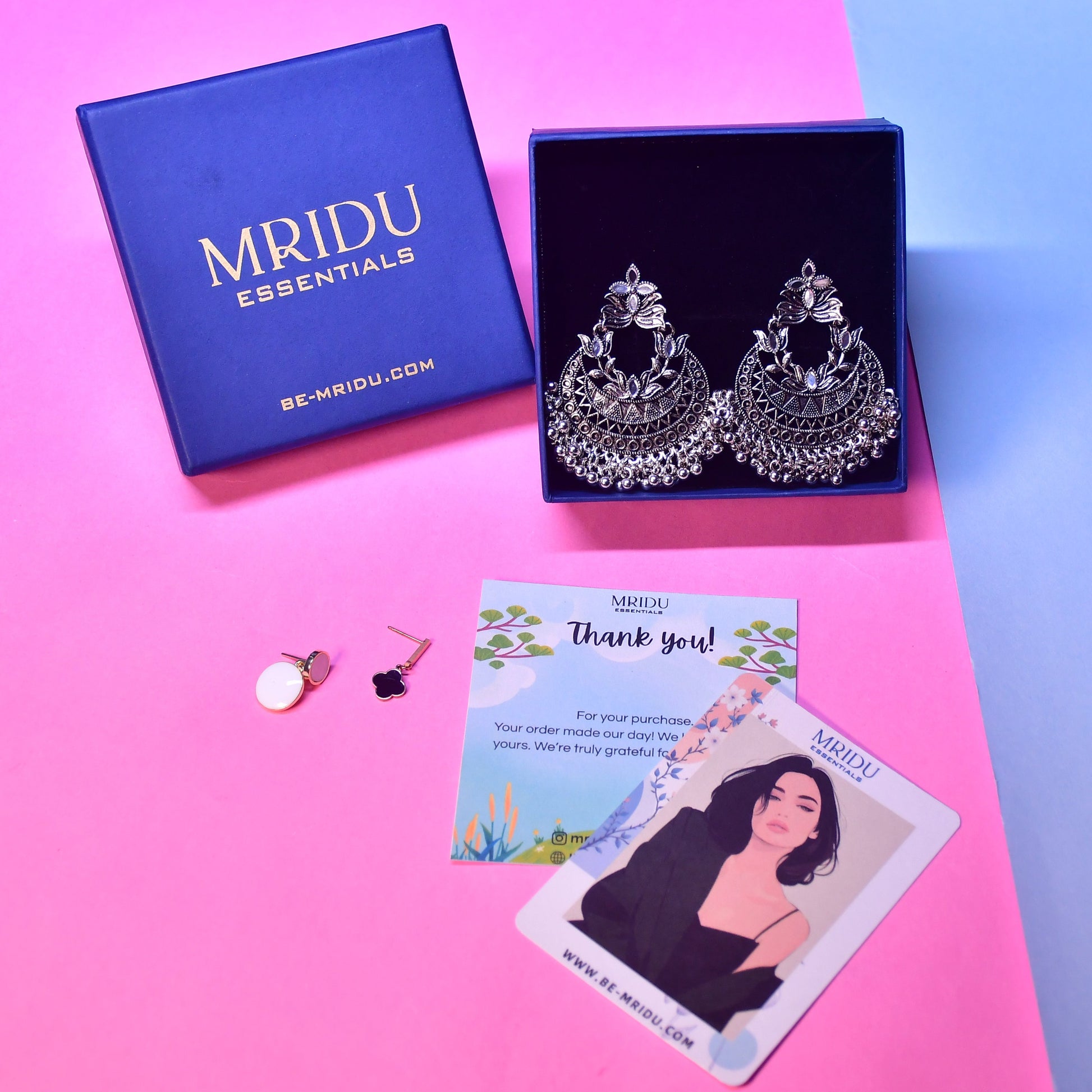 Nupur Silver Oxidized Jhumki