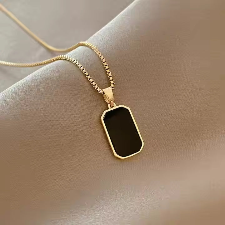 River Shadow Gold Finish Chain Pendant