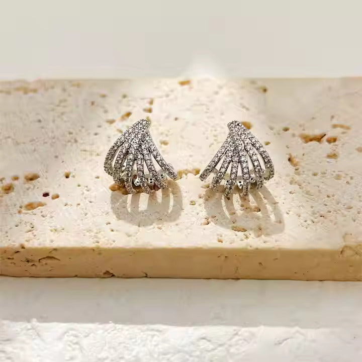 Eterna Grace Diamond Silver Finish earrings.