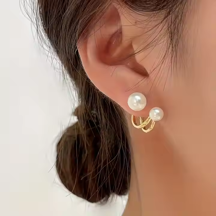 Golden Loop Korean Earrings