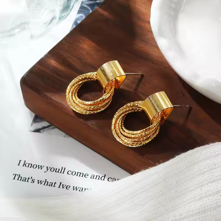 Gilded Loop Luxe Earrings | Golden