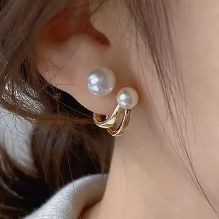 Golden Loop Korean Earrings