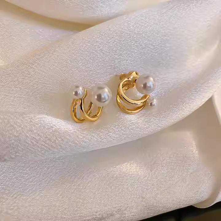 Golden Loop Korean Earrings