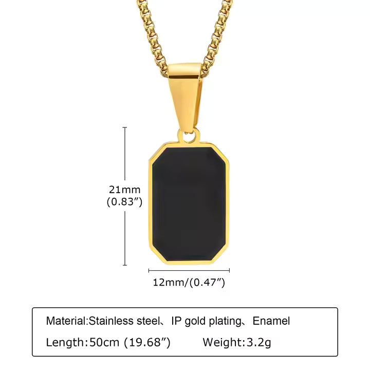 River Shadow Gold Finish Chain Pendant