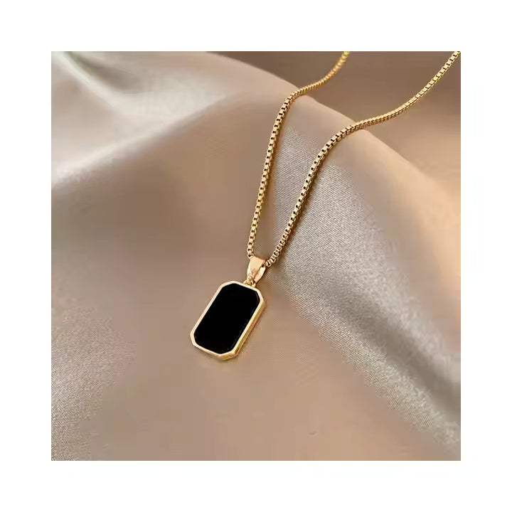 River Shadow Gold Finish Chain Pendant