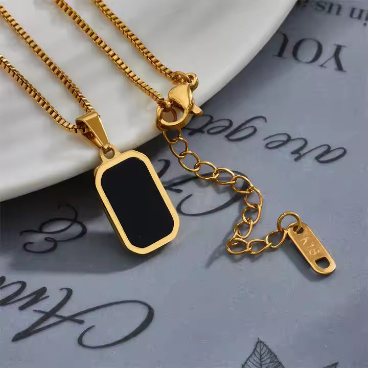River Shadow Gold Finish Chain Pendant