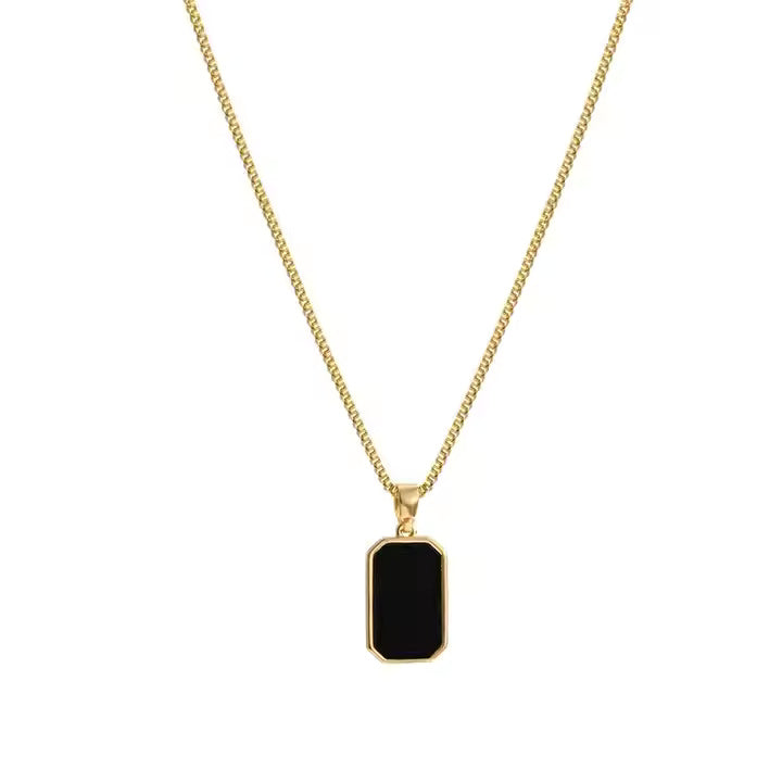 River Shadow Gold Finish Chain Pendant