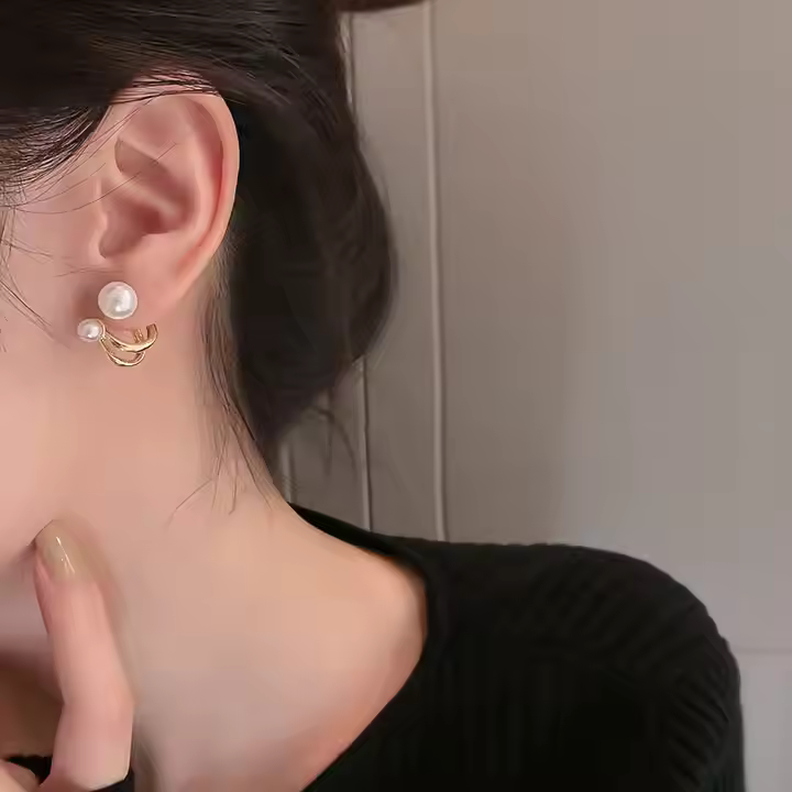 Golden Loop Korean Earrings