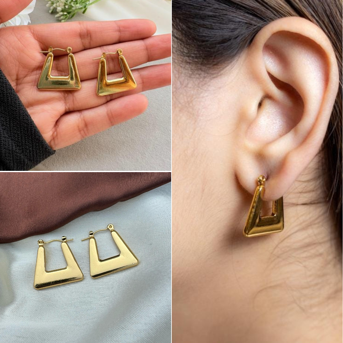 Luxe Radiance Gold Plated Earrings